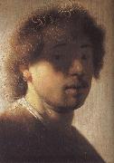 Rembrandt Harmensz Van Rijn Sjalvportratt at about 21 ars alder Germany oil painting artist